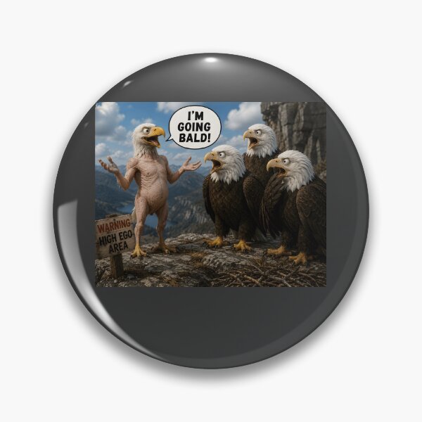 Item preview, I'm Going Bald Funny Bald Eagle Pun designed and sold by Hornace88studio.