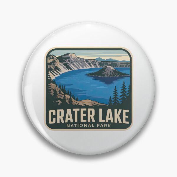 Item preview, Crater Lake National Park Vintage Travel Badge designed and sold by Teelogic.
