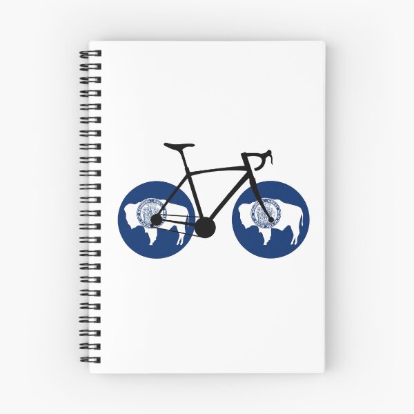 Aperçu de l'œuvre Cyclisme du drapeau du Wyoming créée et vendue par Esskay Designs.