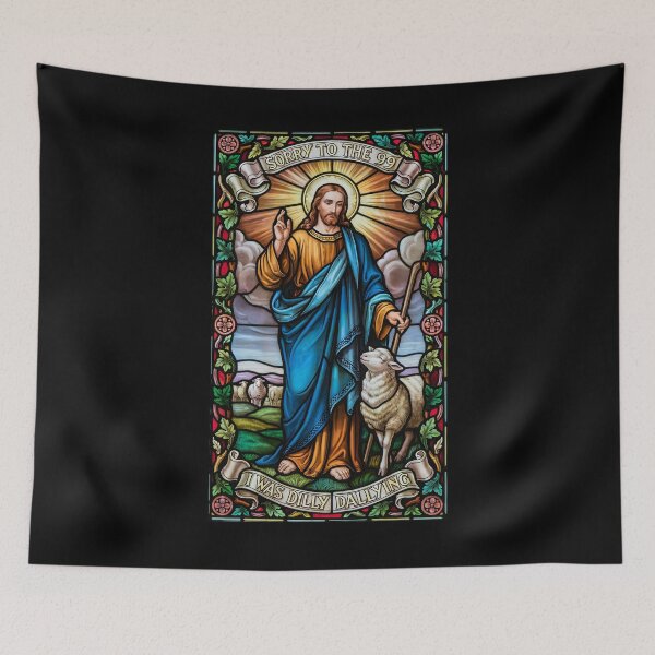 Item preview, Sorry to The 99 I was Dilly Dallying Christian Sheep Cute Jesus Humor designed and sold by Redgiant87x.