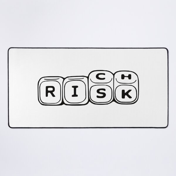 Item preview, No Risk No Rich – Minimalist Dice Graphic Typography designed and sold by Creativenetic.