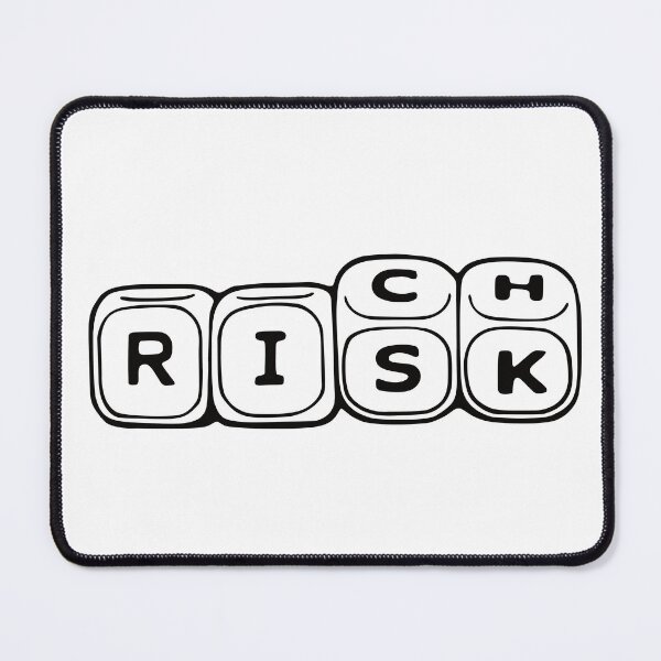 Item preview, No Risk No Rich – Minimalist Dice Graphic Typography designed and sold by Creativenetic.