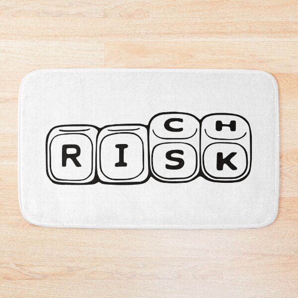 Item preview, No Risk No Rich – Minimalist Dice Graphic Typography designed and sold by Creativenetic.