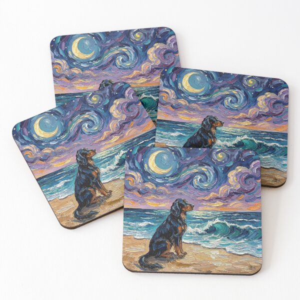 Item preview, Beach Night - Gordon Setter designed and sold by AjaTrier.