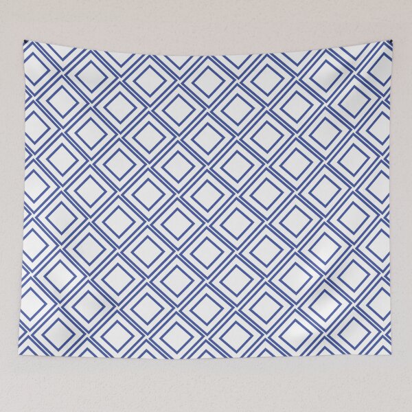 Item preview, Minimalist Geometric Blue Lattice Pattern designed and sold by BetweenForms.