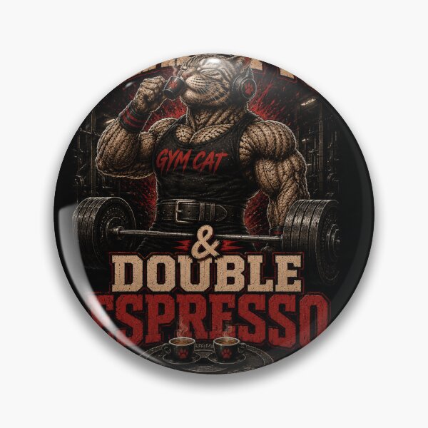 Item preview, Deadlifts and Double Espresso Funny Gym Cat Vintage Coffee Fitness designed and sold by Digistore1221.