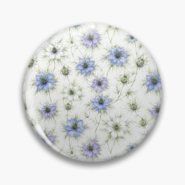 Item preview, Nigella Love in a Mist Watercolor Ethereal Seamless Pattern designed and sold by Inkworksbyshery.