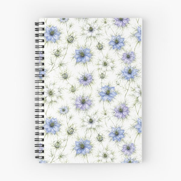 Item preview, Nigella Love in a Mist Watercolor Ethereal Seamless Pattern designed and sold by Inkworksbyshery.