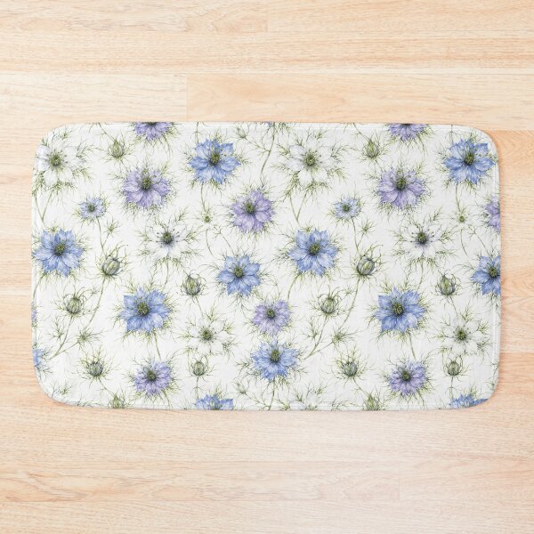 Item preview, Nigella Love in a Mist Watercolor Ethereal Seamless Pattern designed and sold by Inkworksbyshery.