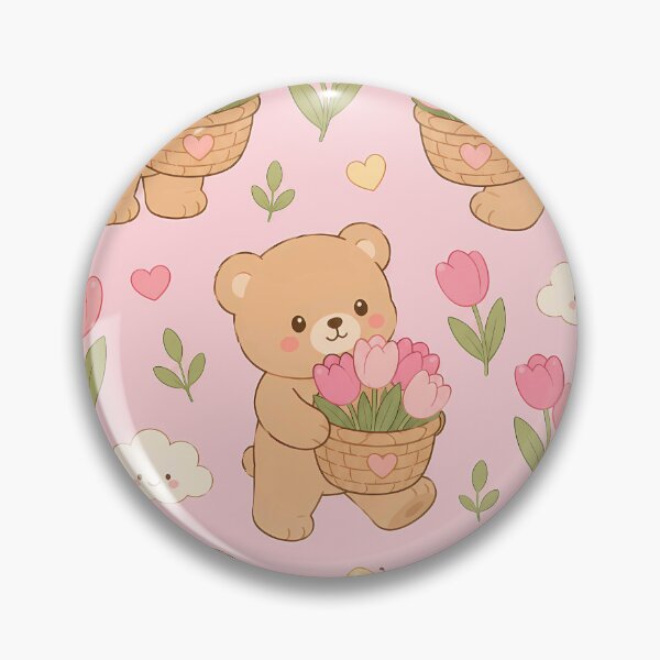 Item preview, Teddy Bear Tulip Basket Pattern designed and sold by Soft Berry Studio.