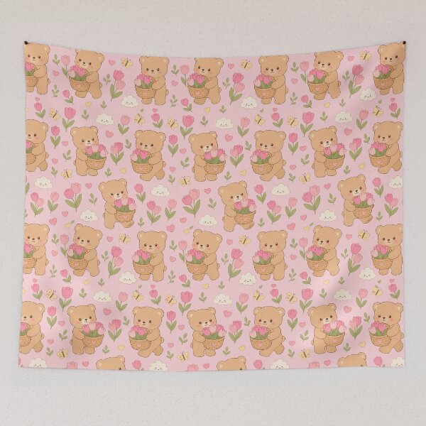 Item preview, Teddy Bear Tulip Basket Pattern designed and sold by Soft Berry Studio.