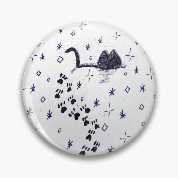 Item preview, Black Cat Leaving Paw Prints in the Snow designed and sold by MagicYana.