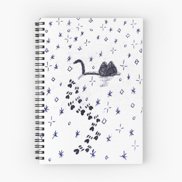 Item preview, Black Cat Leaving Paw Prints in the Snow designed and sold by MagicYana.