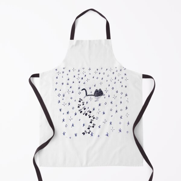 Item preview, Black Cat Leaving Paw Prints in the Snow designed and sold by MagicYana.