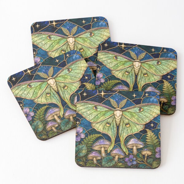 Item preview, Luna Moth and Midnight Blooms designed and sold by Angel Wings It.