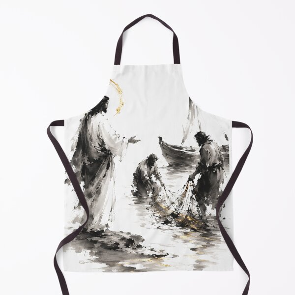 Item preview, Jesus Christ Calling of the First Disciples Ink Wash Art designed and sold by Phos Creatives.
