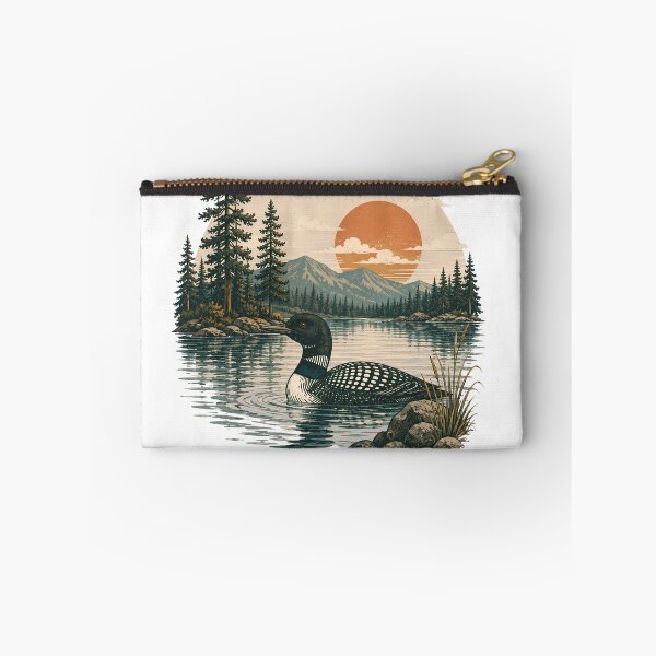 Artikelvorschau, Vintage-Grafik mit Motiven von Seetaucher, Natur, Retro-Wildtieren und Vögeln entworfen und verkauft von VGAfanatic.