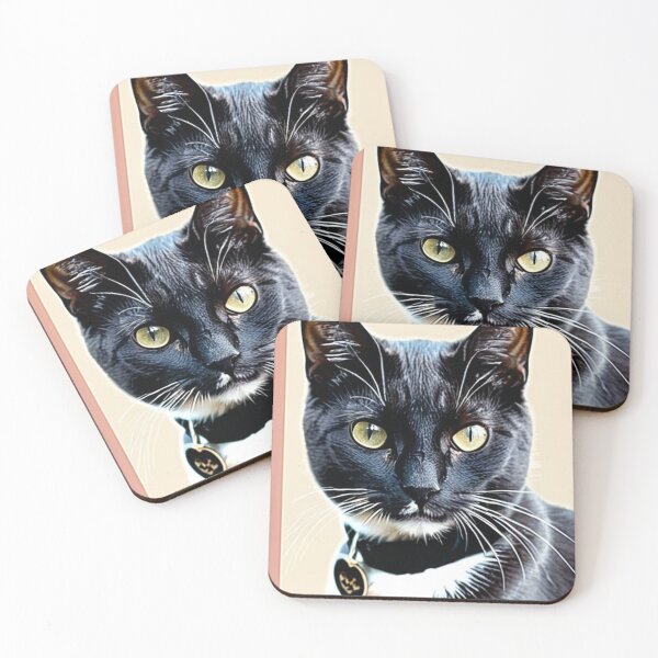 Item preview, Animals - Black and White Cat, Elegant Portrait with Heart Pendant designed and sold by World-Pets.