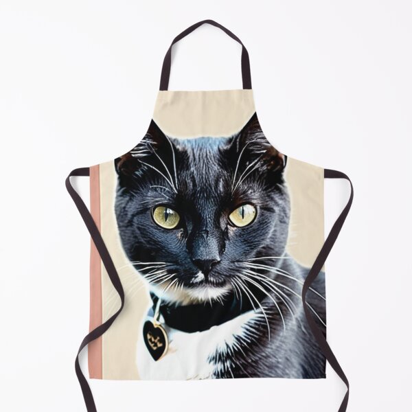 Item preview, Animals - Black and White Cat, Elegant Portrait with Heart Pendant designed and sold by World-Pets.