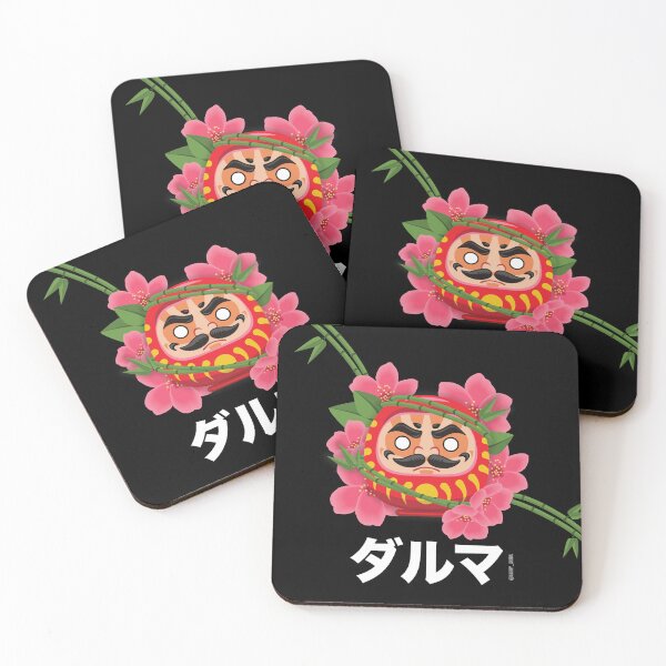 Item preview, Daruma Doll with Sakura – Japanese Art Illustration designed and sold by Karry Akiba Store.