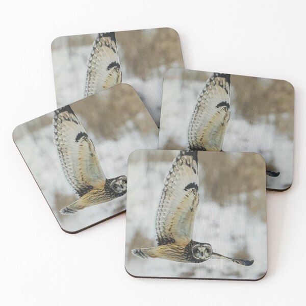 Item preview, Short Eared Owl Flying in Winter designed and sold by wahyuroni9.