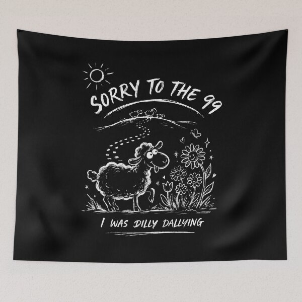 Item preview, Sorry to The 99 I was Dilly Dallying Christian Sheep Cute Catholic Humor designed and sold by Redgiant87x.