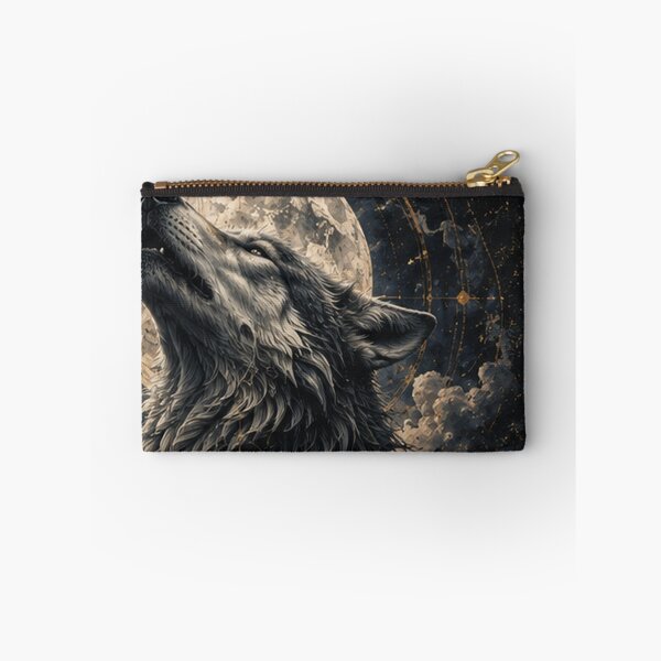 Item preview, Majestic Howling Wolf | Gothic Celestial Art designed and sold by HollowOakPrints.