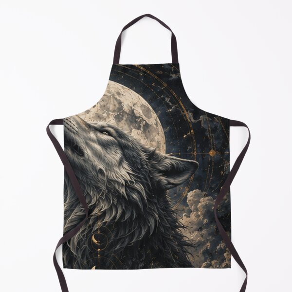 Item preview, Majestic Howling Wolf | Gothic Celestial Art designed and sold by HollowOakPrints.