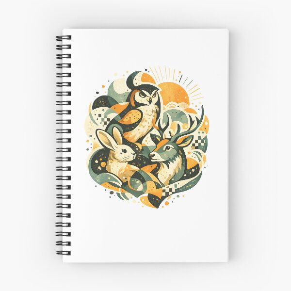 Item preview, Woodland Wildlife Harmony – Owl, Deer & Rabbit | Nature Lover Boho Forest Design designed and sold by Santuário da Bicharada.