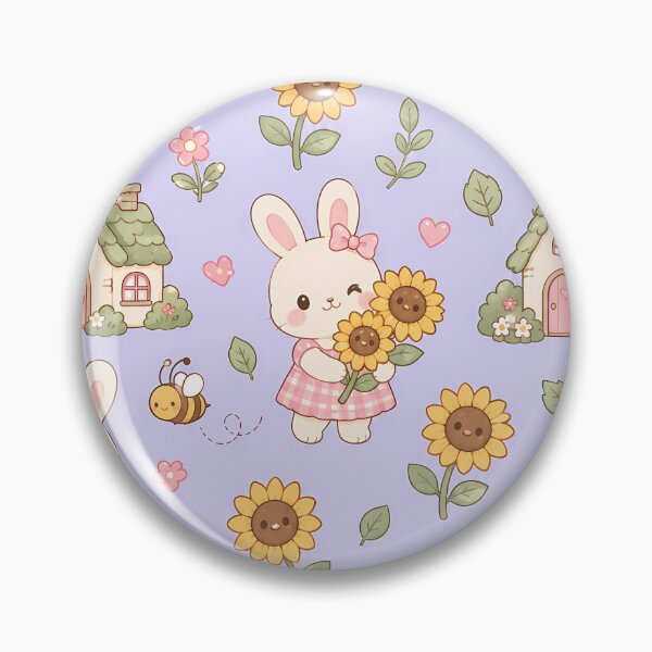 Item preview, Bunny Sunflower Cottage Pattern designed and sold by Soft Berry Studio.