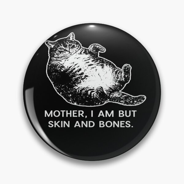 Item preview, Funny Fat Cat "Skin and Bones" Vintage Cat Lover designed and sold by Meterka.