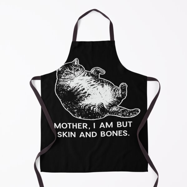 Item preview, Funny Fat Cat "Skin and Bones" Vintage Cat Lover designed and sold by Meterka.