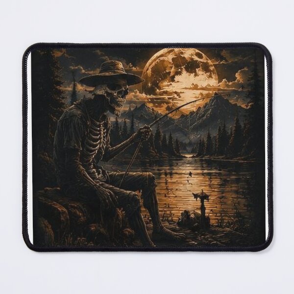 Item preview, Skeletal Fisher in Moonlit Forest designed and sold by HollowOakPrints.