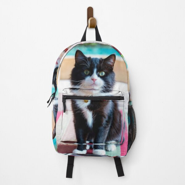 Item preview, Animals - Black and White Cat, Summer Elegance by the Pool designed and sold by World-Pets.