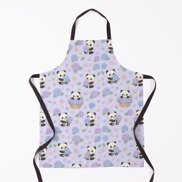 Item preview, Panda Hydrangea Garden Pattern designed and sold by Soft Berry Studio.