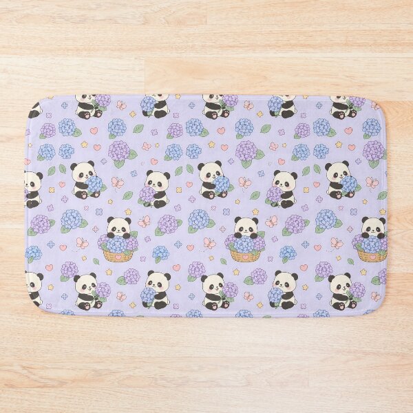 Item preview, Panda Hydrangea Garden Pattern designed and sold by Soft Berry Studio.