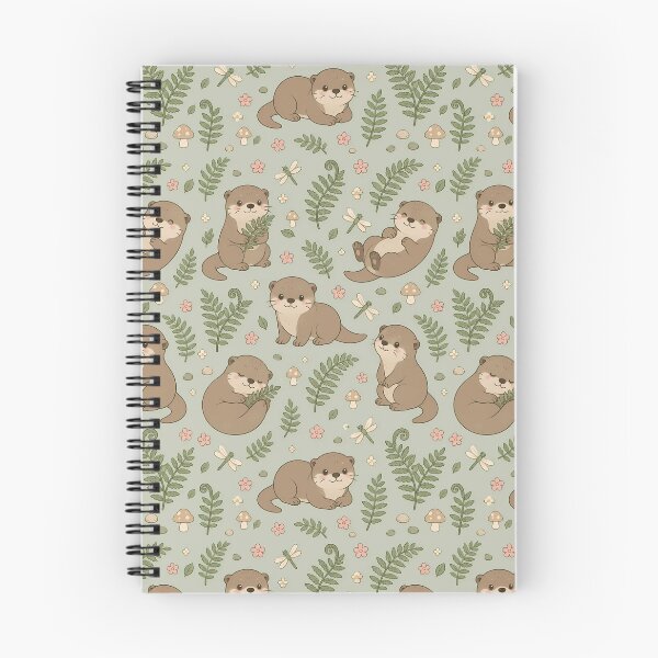 Item preview, Otter Fern Forest Pattern designed and sold by Soft Berry Studio.