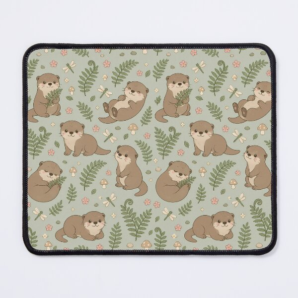 Item preview, Otter Fern Forest Pattern designed and sold by Soft Berry Studio.