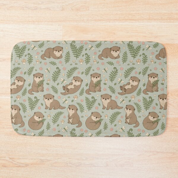 Item preview, Otter Fern Forest Pattern designed and sold by Soft Berry Studio.