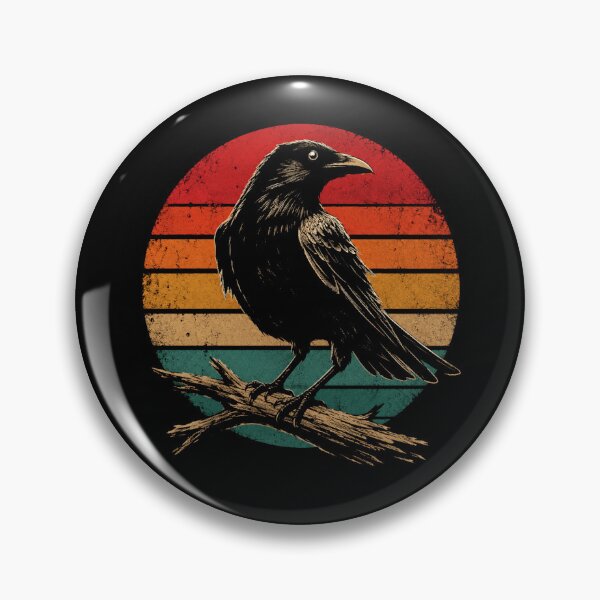 Item preview, Retro Raven Crow Vintage Gothic Nature designed and sold by Moizento.