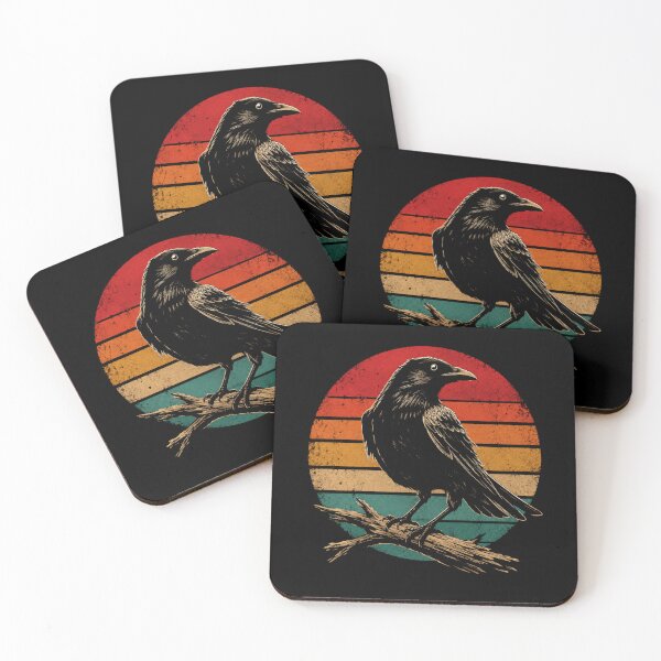 Item preview, Retro Raven Crow Vintage Gothic Nature designed and sold by Moizento.