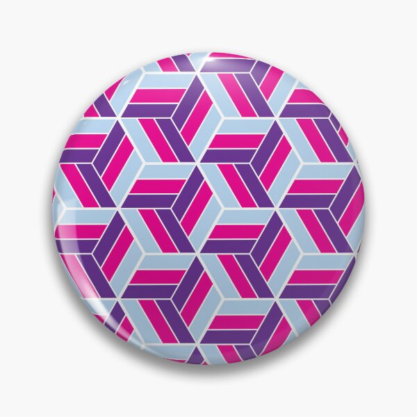 Item preview, Retro Isometric Hexagon Geometric Pattern designed and sold by BetweenForms.