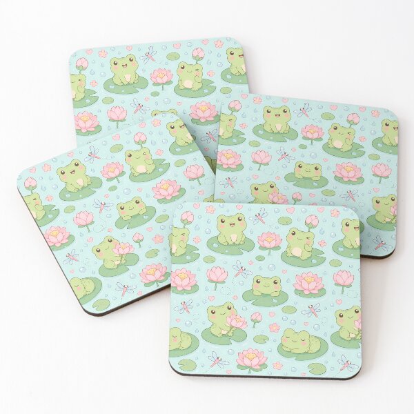 Item preview, Frog Lily Flower Pond Pattern designed and sold by Soft Berry Studio.