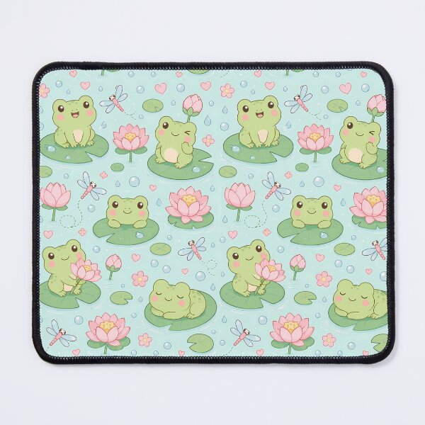 Item preview, Frog Lily Flower Pond Pattern designed and sold by Soft Berry Studio.