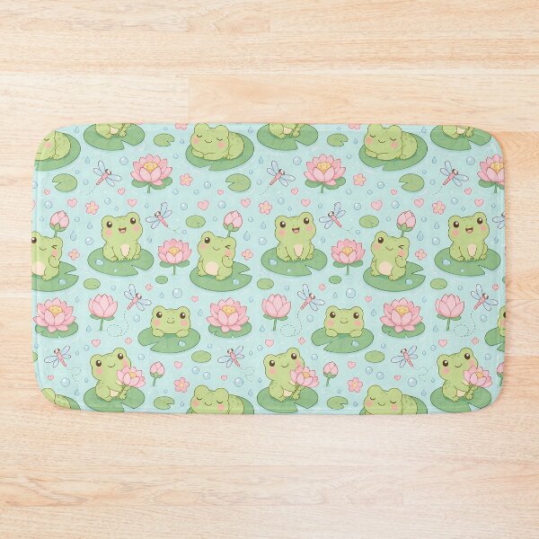 Item preview, Frog Lily Flower Pond Pattern designed and sold by Soft Berry Studio.