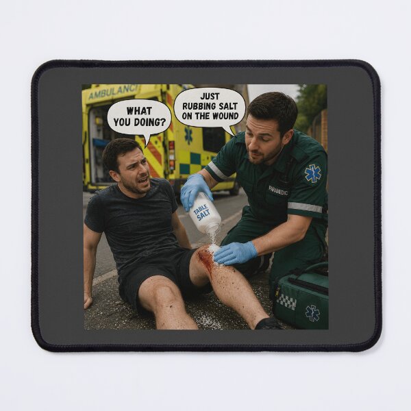 Item preview, Just Rubbing Salt on the Wound Funny Paramedic Pun designed and sold by Hornace88studio.