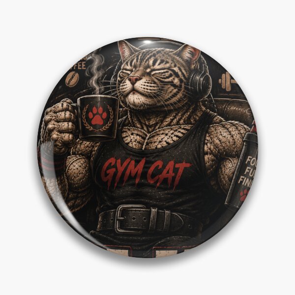 Item preview, Caffeine Club Official Member Funny Gym Cat Coffee Vintage Gift designed and sold by Digistore1221.