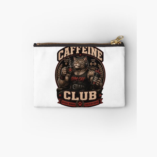 Item preview, Caffeine Club Official Member Funny Gym Cat Coffee Vintage Gift designed and sold by Digistore1221.