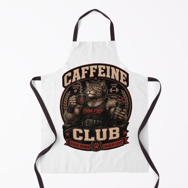 Item preview, Caffeine Club Official Member Funny Gym Cat Coffee Vintage Gift designed and sold by Digistore1221.