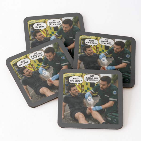 Item preview, Just Rubbing Salt on the Wound Funny Paramedic Pun designed and sold by Hornace88studio.